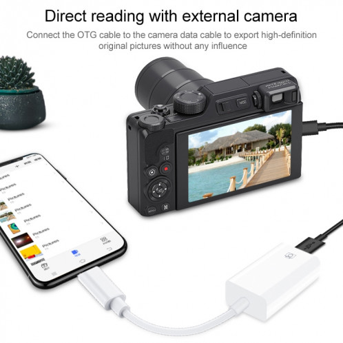 Kit de connexion USB OTG (10 cm) (blanc) SH0600682-06